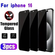 3pcs/Pack Full Screen Privacy Tempered Glass Screen Protector, Compatible With Apple 16 Pro Max, 15 