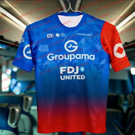 26 France Groupama–FDJ Quick Dry Breathable Short Sleeve Cycling Jersey Pro Team Gear Road Bike Appa