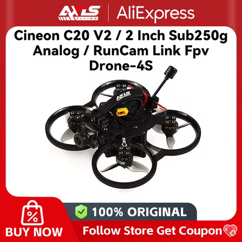 Axisflying cineon C25 V2 2 inch sub250g Analog RunCam Link fpv drone cinewhoop4S C145 4500KV motor 2