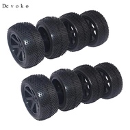 [Devoko] 8Pcs 1:10 Racing Car Buggy 12mm Hub Wheels & Tires For HSP HPI Redcat Racing Car