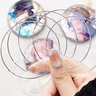 AVUKA 5Pcs Pin Display Sleeve, Anime Pin Protector Ita Bag Case, PVC Protective Round Pin Storage Ca