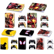 Marvel Deadpool Vinyl Skin Sticker For PlayStation 5 Digital PS5 PlayStation5 Game Console Handle Full Cover Protective Film