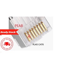 ACM RJ45 Connector Cat6 Crimp Modular Connector Ethernet Network Cable Plug Crystal 8P8C