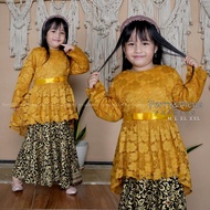 ORI ‼ Setelan Aurora Kids 2022 untuk 5 - 12 Tahun Kebaya Brokat Anak dan Rok Duyung Kondangan Hajata