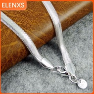 6MM Snake Necklace Silver Plated Flat Snake Snake Unisex Jewelry Round Gift Chain Chain Neck Copper 