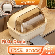 ROYALSTAR Dish Rack with Cover lagayan ng plato Kitchen Plate Organizer Plastic Dish Drainer