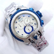 Jam Tangan Pria Invicta Bold Silver Combinasi White-Blue Stainless Steel