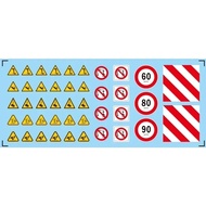 1 Set Warning Sticker for 1/14 Tamiya RC Truck Scania Volvo Benz Man Diy Parts Toys