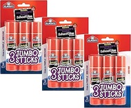 Elmers E579 Jumbo Disappearing Purple School Glue Stick, 1.4 Ounce, 3 Packs of 3 Sticks, 9 Sticks Total