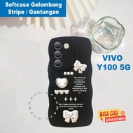 Soft Case Gelombang + Stripe Vivo Y100 Case hp Vivo Y100  - GM10