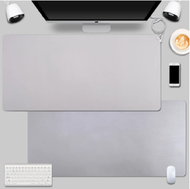 電腦桌墊鍵盤墊（雙面-灰色+銀色90*45cm）