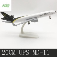 AQ 20cm Scale 1:250 Alloy Metal Air UPS Airlines MD-11 Diecast Airplane Model Aircraft With Wheels L