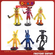 FNAF 6pcs/Set Five Nights At Freddys Action Figures Toys Security Breach Series Foxy Bonnie  FNAF Fo
