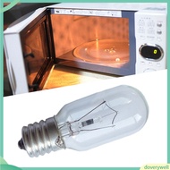 {doverywell}  2Pcs E17 Oven Bulb High Temperature Resistance Professional Glass Microwave Stovetop Oven Lamp for Dryer