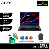 Acer Nitro 5 | AN515-58-73WE | Intel Core i7-12650H | 16GB | 512GB | Nvidia GeForce RTX4060 | W11 | 15.6" FHD Gaming Laptop - Black