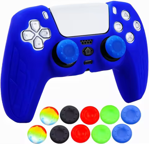 For Ps5 Controller, 1pc Anti-Slip Shell Cover Case with 10 Joystick Grips for Playsation 5 Controlle