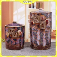 UDeVy Porcelain rice dispenser 10kg 20kilos rice storage container big clay pot jar for rice