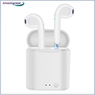 AMAZ i7 Tws Wireless Headphones Bluetooth-compatible 5.0 Headset Sports Earbud With Microphone Charging Box Suitable For