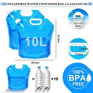 10 liter Foldable Emergency Water Bottle Bag Storage Container Gallon Bag Liquid Jerry Can Camping H