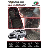 PERODUA MYVI 2005-2017 5D CARPET CUSTOMIZED FIT FLOOR MAT