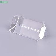 Mypink 30*30*60mm Triangular Prism BK7 Optical Prisms Glass Physics Teaching Refracted SG