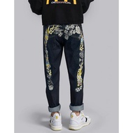 Evisu Evisu Embroidered Jeans Loose Straight Trousers Men