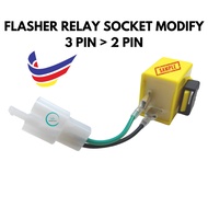FLASHER RELAY SOCKET 2 PIN SIGNAL RELAY SOCKET 2 PIN SIGNAL CONDENSOR SOCKET 2 PIN Y15ZR Y16ZR RS150 RSX 150 W125 VF3I
