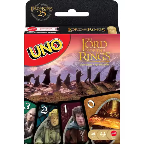 Original Mattel Games UNO The Lord of The Rings 112 Playing Card Game Deck Poker Board Games Christm