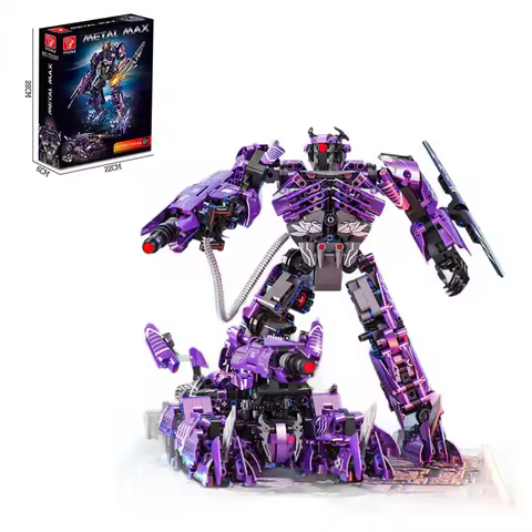 T2097 2-in-1 Transforming Mecha 1058pcs Models DIY Small-Piece Building Blocks Brick MOC Technical A