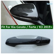 Rear View Side Mirror Cap Cover Trim For Kia Cerato Forte K3 2019 - 2022 Door Handle Decoration Fram