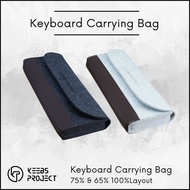 Keyboard Carrying Bag / Case Beg for All 75% and 65% Full size Mechanical Keyboard including 60% 65% 75% FELT MATERIAL