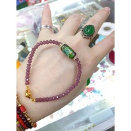 amethyst bracelet ️Italy flower beads