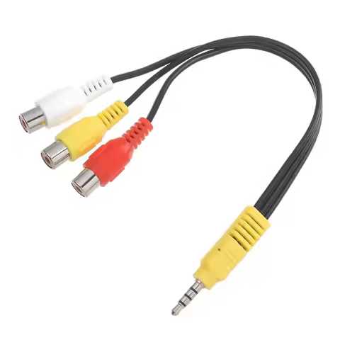 3.5MM To 3 RCA Cable Video Component AV Adapter Cable For TCL TV 3.5mm To RCA Red White And Yellow F