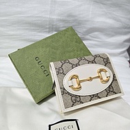 【超甜價】GUCCI 老花1955｜馬銜扣短夾