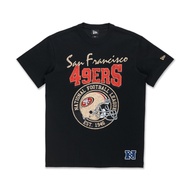 New Era เสื้อยืดแขนสั้นรุ่น San Francisco 49ers NFL Helmet Black Short Sleeve T-Shirt