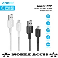 Anker 322 USB-A to USB-C Data Cable 3ft 0.9m Braided - A81H5