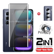 2in1 3D kính cường lực chống nhìn trộm Cong Cho Infinix Hot 50 Pro Cộng Với 5G 2024 miếng bảo vệ màn