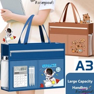 ROSEGOOD Canvas Art Bag, A3 Six-Layer A3 Tutorial Bag, Durable Plus Size Canvas Large Capacity Handb