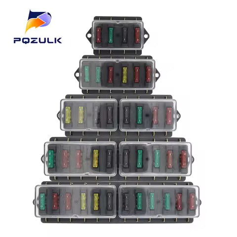 Car fuse holder 4/6/8/10/12 Way Circuit Standard ATO Blade Fuse Box Block Holder 12V/24Ve For 22mm H