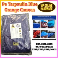 Tarpaulin Canvas Sheet Waterproof Ready  Orange & Blue Plastik Canvas Kereta Canvas Lori Canvas
