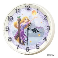 日本Disney RHYTHM Rapunzel 掛牆鐘 靜音發光掛牆鐘 Wall Clock