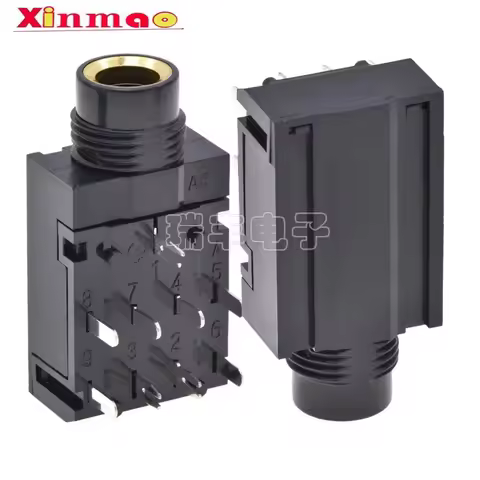 2pcs 6.5mm Female Socket, Diameter 6.35, Nine Pin Audio Base, Microphone Power Amplifier, Earphone S