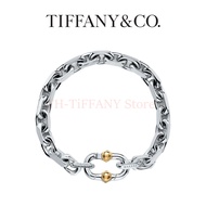 Official Authentic - Tiffany&Co. 1837 Makers Wide Chain Bracelet In Pure Silver & Yellow Gold 1837
