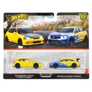 Hotwheels Premium Twin Pack - Spoon Honda Civic Type-R EK9 & FL5