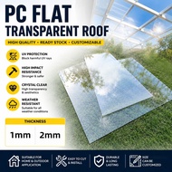PC Flat Transparent Roof Sheet Clear Polycarbonate Roofing Board UV Resistant Waterproof Awning Cano