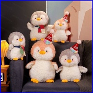 new5 Christmas Cute Penguin Plush Dolls Gift For Girls Kids Home Decor Throw Pillow Happy Birthday Hat Toys For Kids