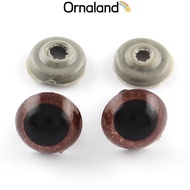 50pairs Craft Plastic Eyes Stuffed Eyes Safety Eyes Coconut Brown 8mm