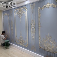 European Style TV Background Wall Wallpaper Live Room Sofa Wallpaper Bedside Photograph 3D Wall Clot