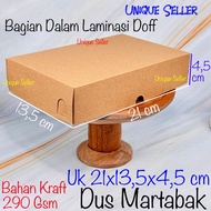 Box Box Martabak Cake Brownies Bread Size 21x13.5x4.5 cm Kraft Lamination 290 Gsm 21x13.5 x 4.5 cm