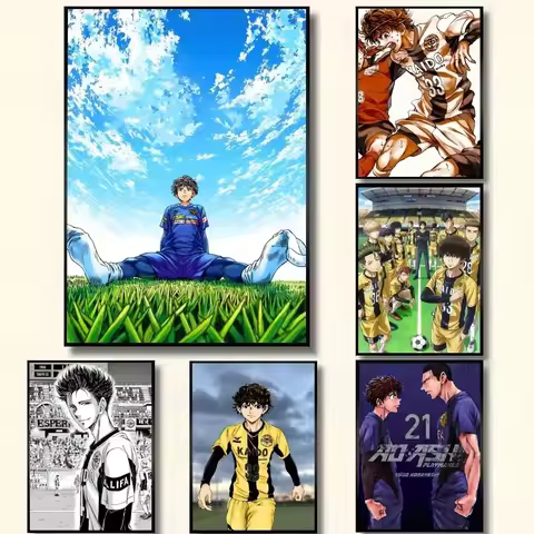 Japanese Manga Anime A-Ao Ashi Posters High Quality Self-adhesive Wall Art Decorations Color Prints 